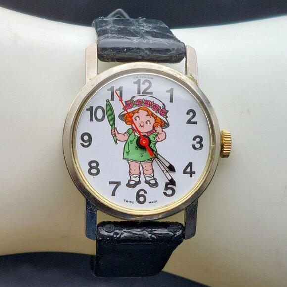 Vintage 1982 Campbell Soup Girl Watch by Criterion Swiss Made Mechanical Wind-Up main image 4
